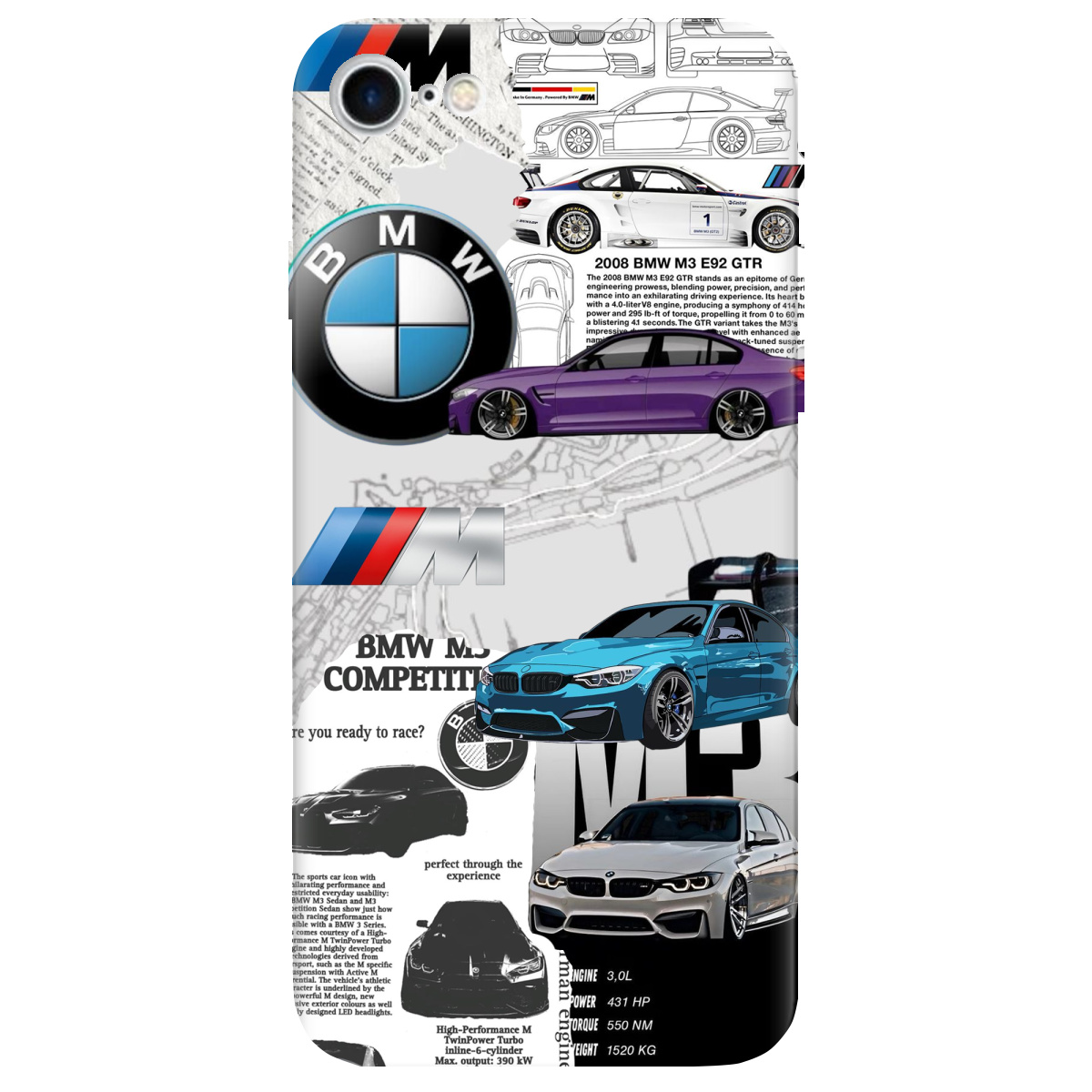 Чехол для Apple iPhone SE 2020 BMW - фото 1 Чехол для Apple iPhone SE 2020 BMW - фото 1 - Чехлы для телефонов