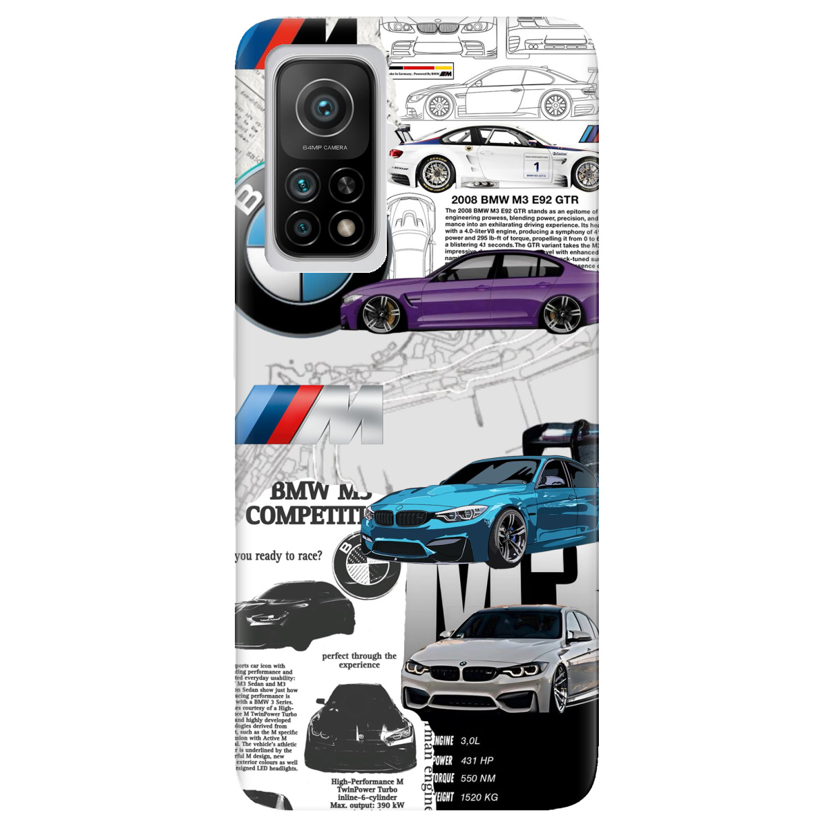 Чехол для Xiaomi Mi 10T/ Mi 10T Pro BMW - фото 1 Чехол для Xiaomi Mi 10T/ Mi 10T Pro BMW - фото 1 - Чехлы для телефонов