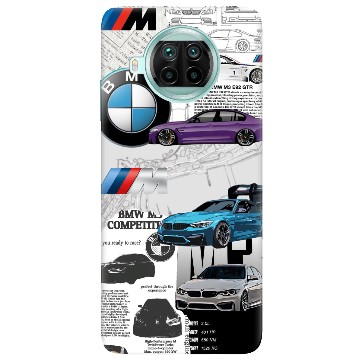 Чехол для Xiaomi Mi 10T Lite BMW - фото 1 Чехол для Xiaomi Mi 10T Lite BMW - фото 1 - Чехлы для телефонов