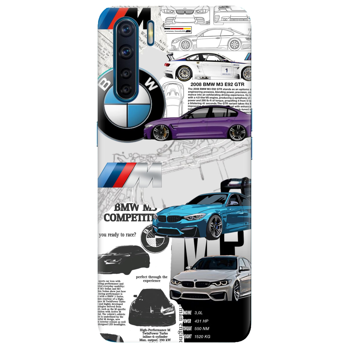 Чохол для Oppo Reno 3 BMW - фото 1 - Чохли для телефонів