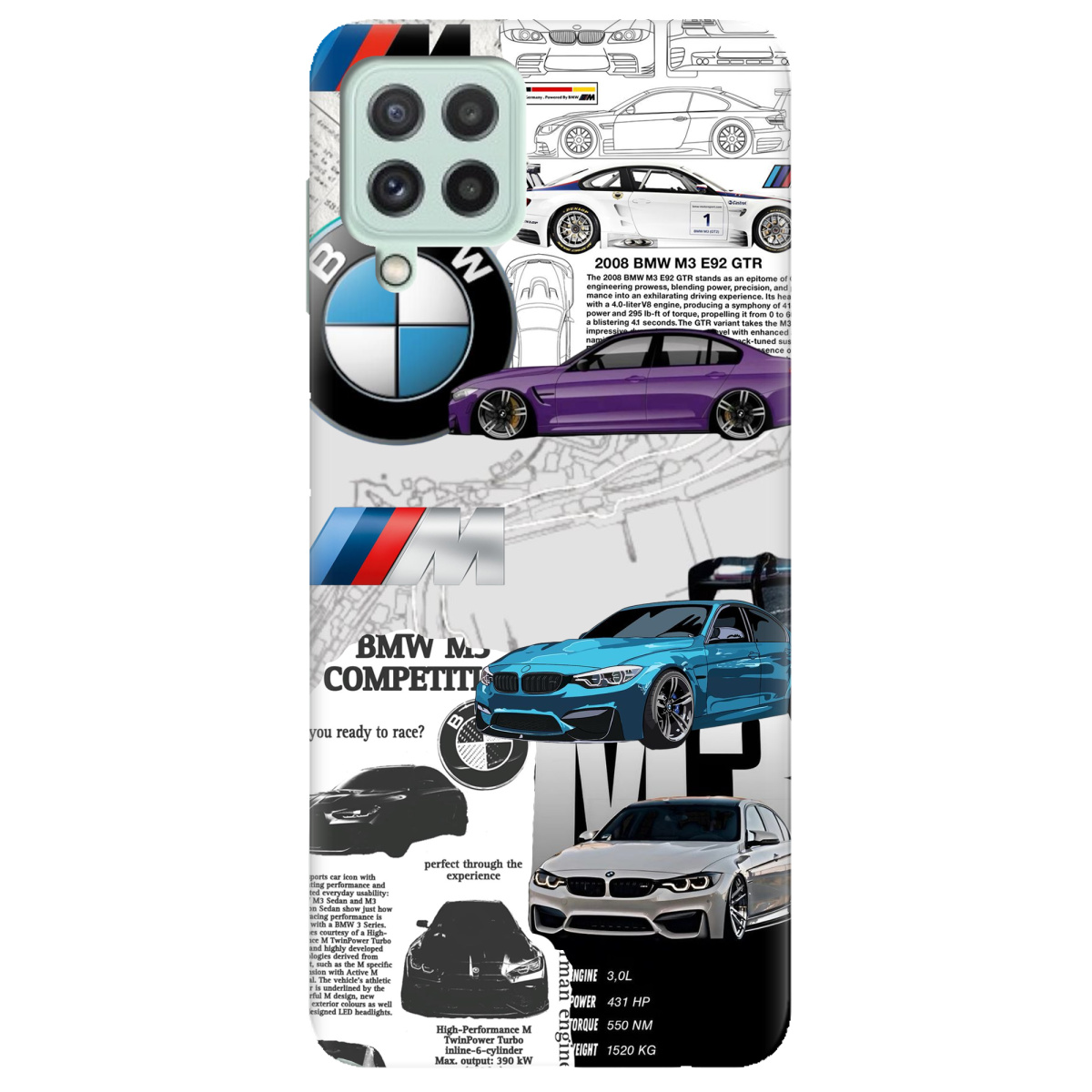 Чехол для Samsung Galaxy M32 BMW - фото 1 Чехол для Samsung Galaxy M32 BMW - фото 1 - Чехлы для телефонов