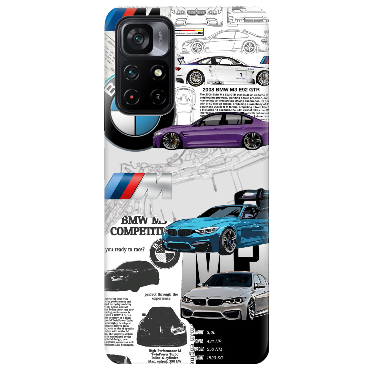 Чехол для Xiaomi Poco M4 Pro 5G BMW - фото 1 - Чехлы для телефонов