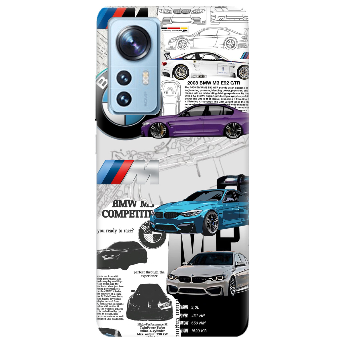 Чехол для Xiaomi 12 BMW - фото 1 Чехол для Xiaomi 12 BMW - фото 1 - Чехлы для телефонов