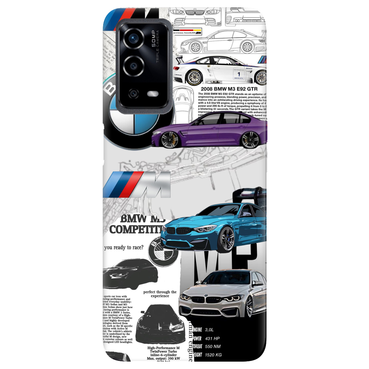 Чехол для Oppo A55 BMW - фото 1 - Чехлы для телефонов