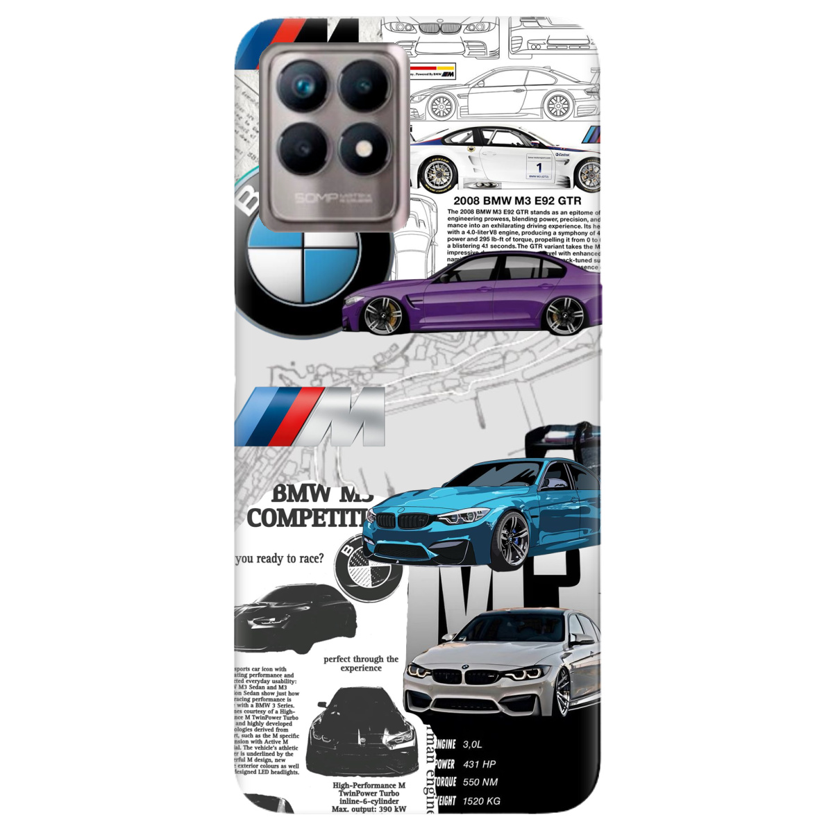 Чехол для Realme 8i BMW - фото 1 Чехол для Realme 8i BMW - фото 1 - Чехлы для телефонов