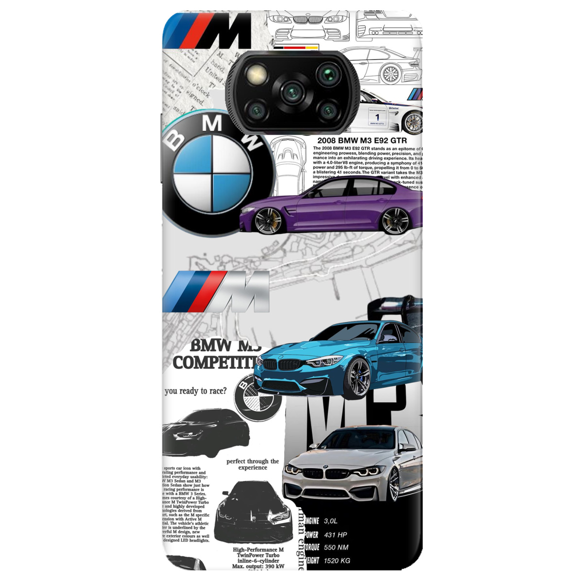 Чехол для Xiaomi Poco X3 Pro BMW - фото 1 - Чехлы для телефонов