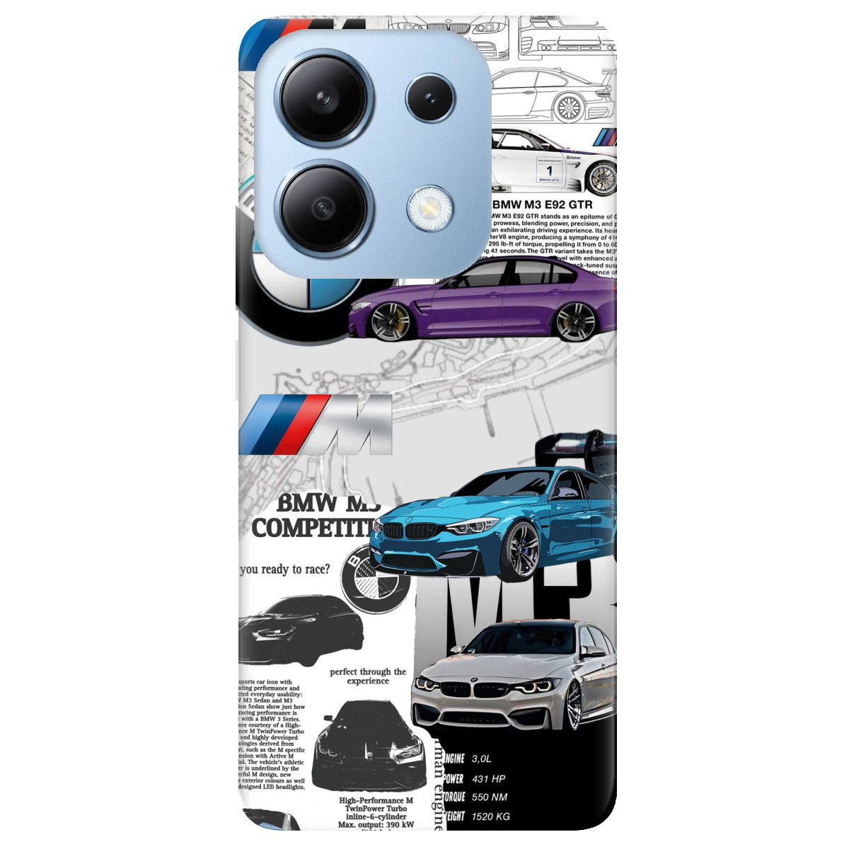 Чехол для Xiaomi Redmi Note 13 4G BMW - фото 1 - Чехлы для телефонов