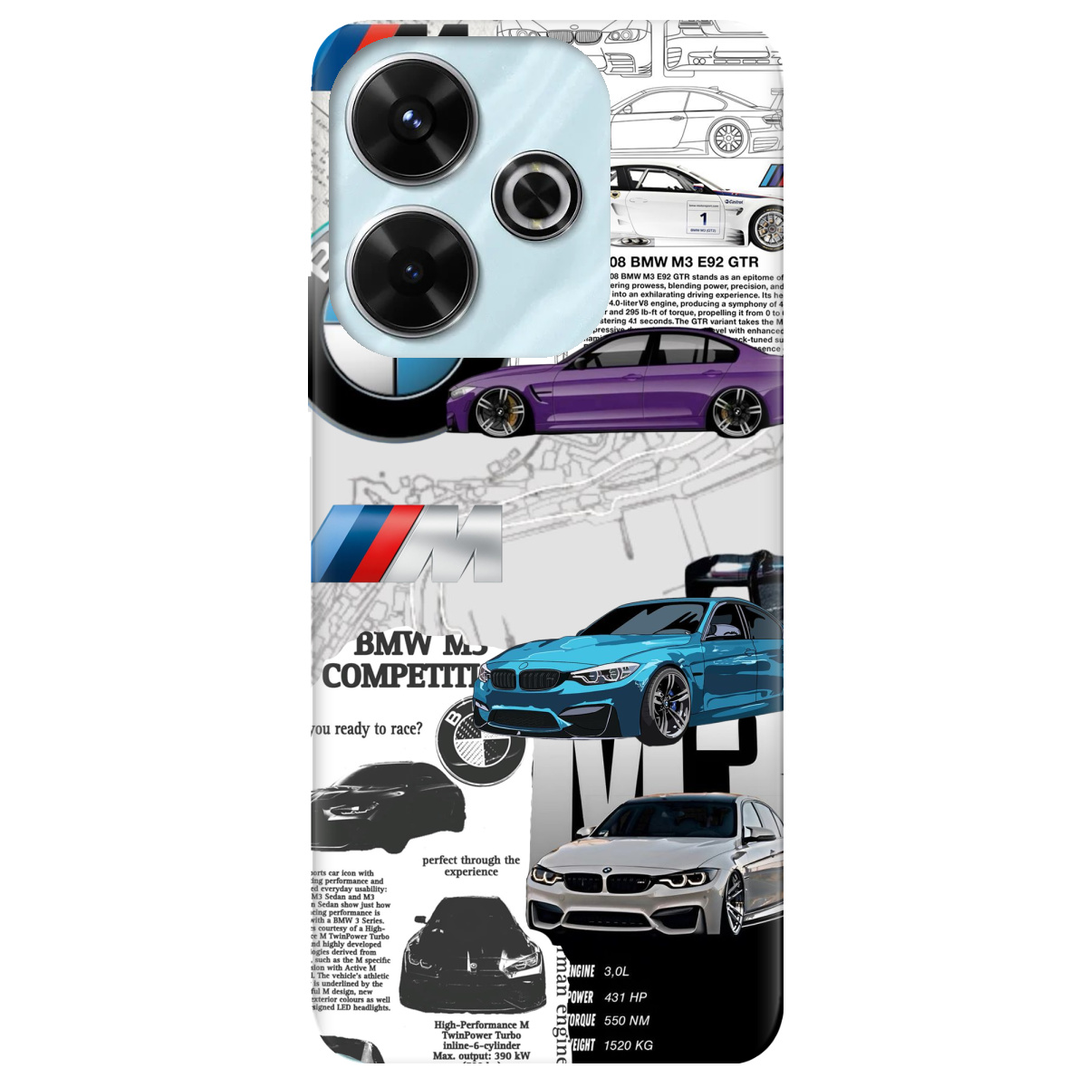 Чехол для Xiaomi Poco M6 4G BMW - фото 1 Чехол для Xiaomi Poco M6 4G BMW - фото 1 - Чехлы для телефонов