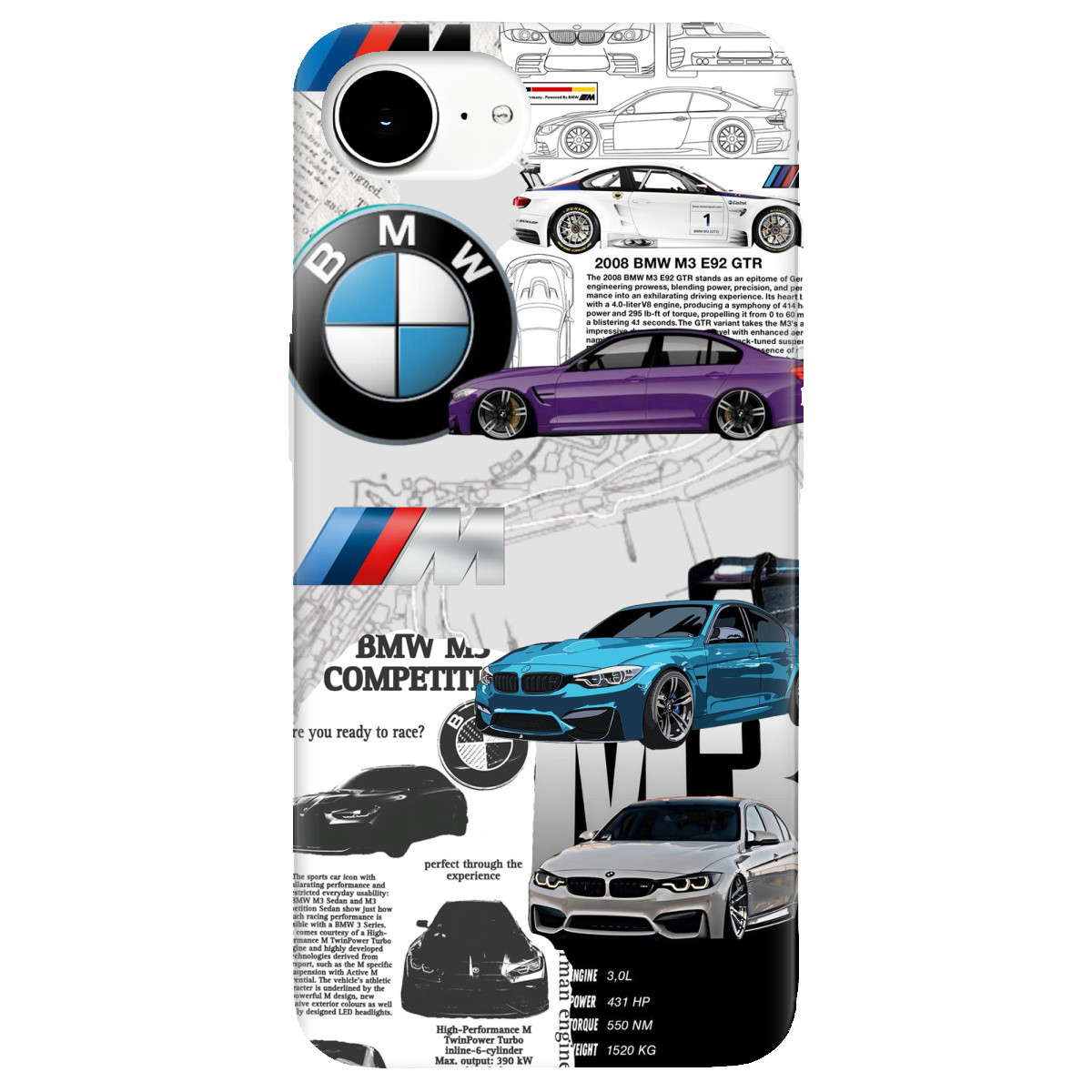 Чехол для Apple iPhone 16e BMW - фото 1 - Чехлы для телефонов