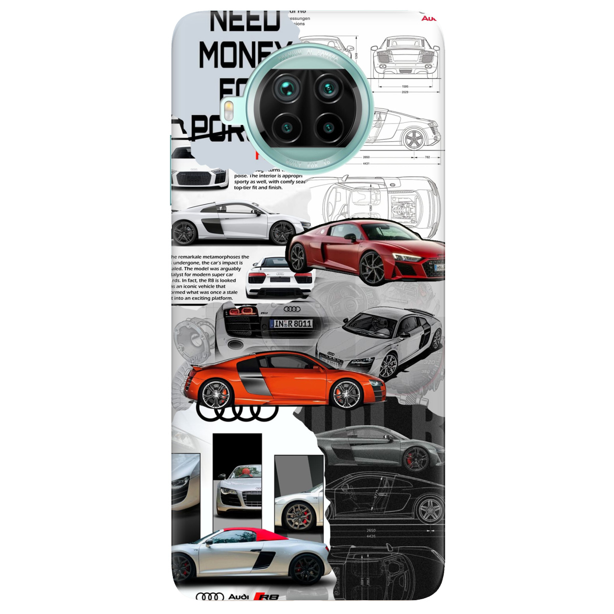 Чехол для Xiaomi Mi 10T Lite Audi - фото 1 Чехол для Xiaomi Mi 10T Lite Audi - фото 1 - Чехлы для телефонов
