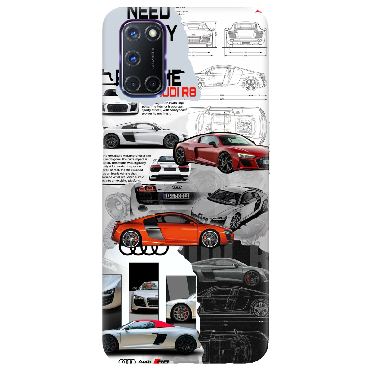 Чохол для Oppo A52/ A72/ A92 Audi - фото 1 Чохол для Oppo A52/ A72/ A92 Audi - фото 1 - Чохли для телефонів
