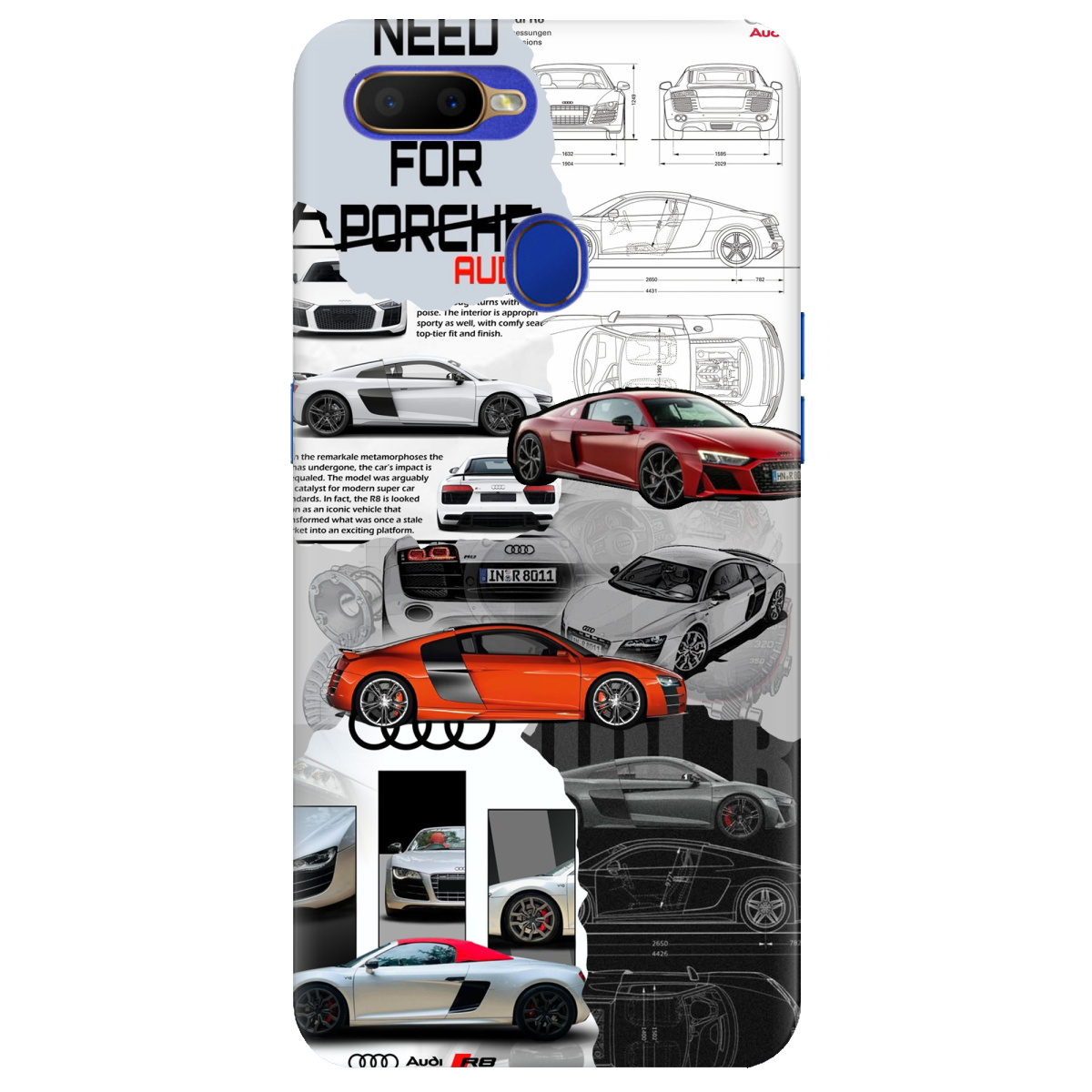 Чохол для Oppo A5s Audi - фото 1 - Чохли для телефонів