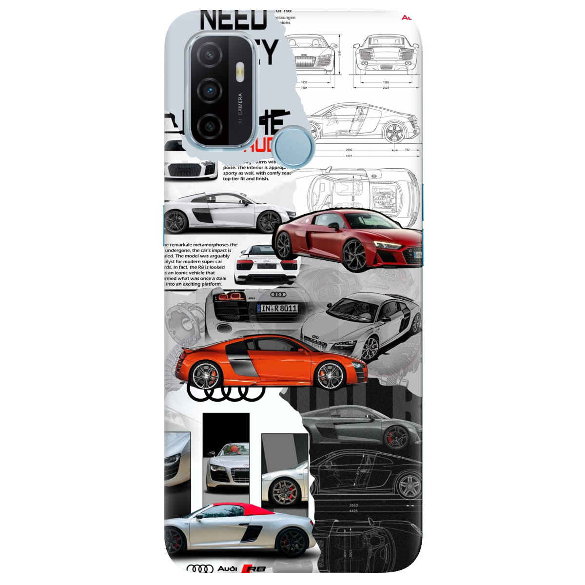 Чехол для Oppo A53/ A32/ A33 Audi - фото 1 Чехол для Oppo A53/ A32/ A33 Audi - фото 1 - Чехлы для телефонов