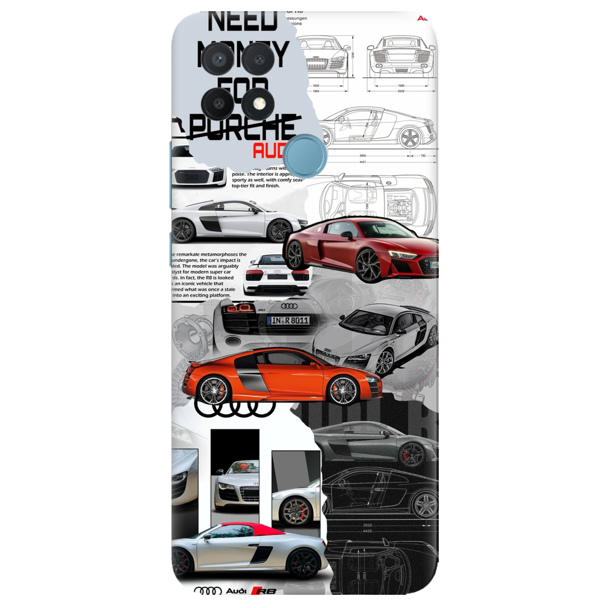 Чохол для Oppo A15s/ A15 Audi - фото 1 Чохол для Oppo A15s/ A15 Audi - фото 1 - Чохли для телефонів