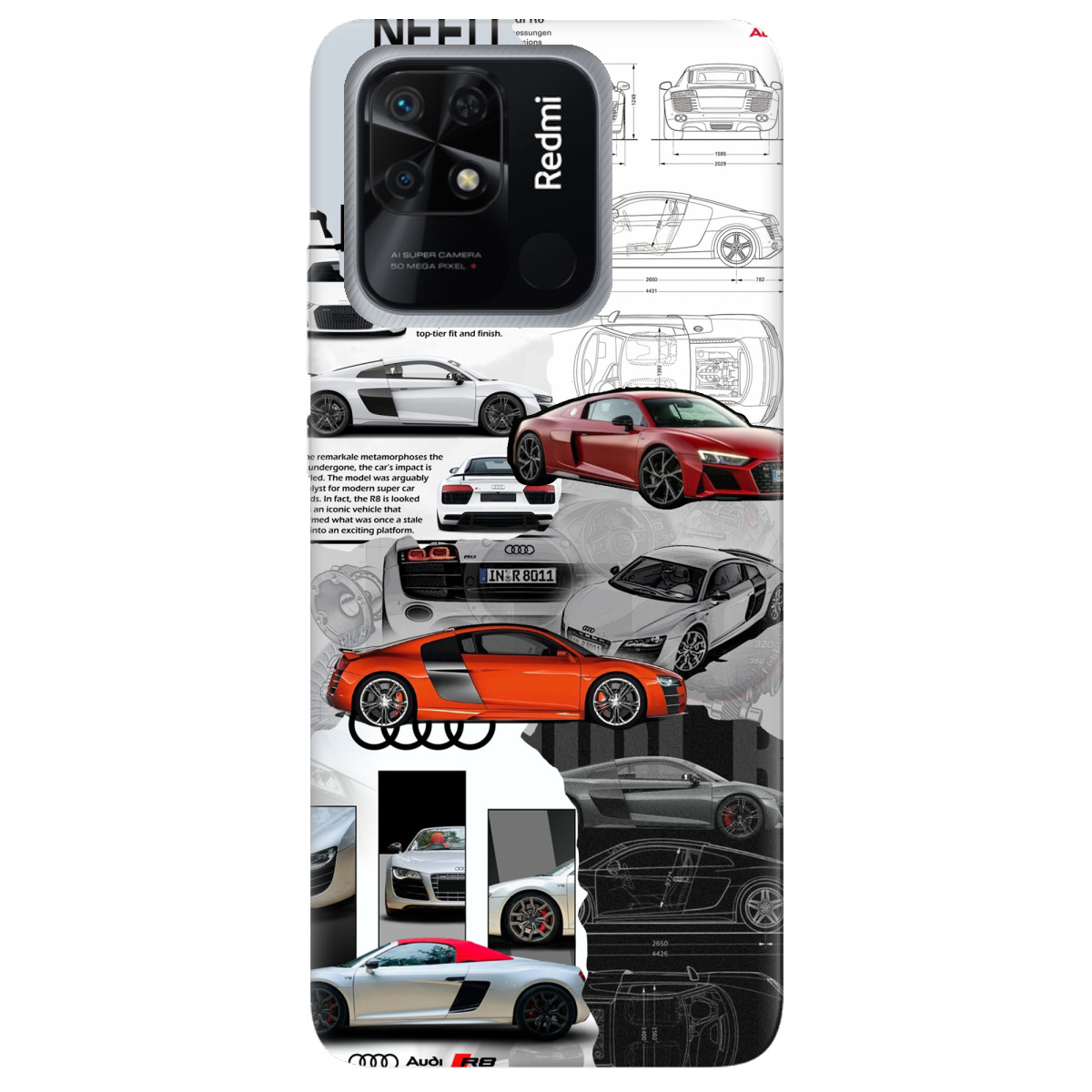 Чохол для Xiaomi Redmi 10C Audi - фото 1 Чохол для Xiaomi Redmi 10C Audi - фото 1 - Чохли для телефонів