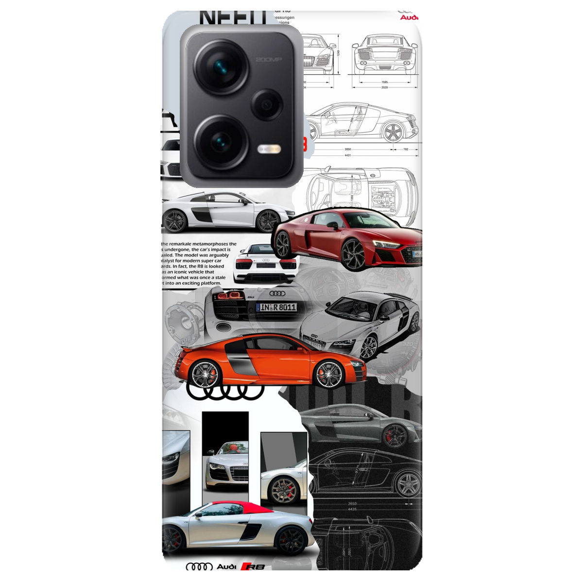 Чохол для Xiaomi Redmi Note 12 Pro + 5G Audi - фото 1 - Чохли для телефонів