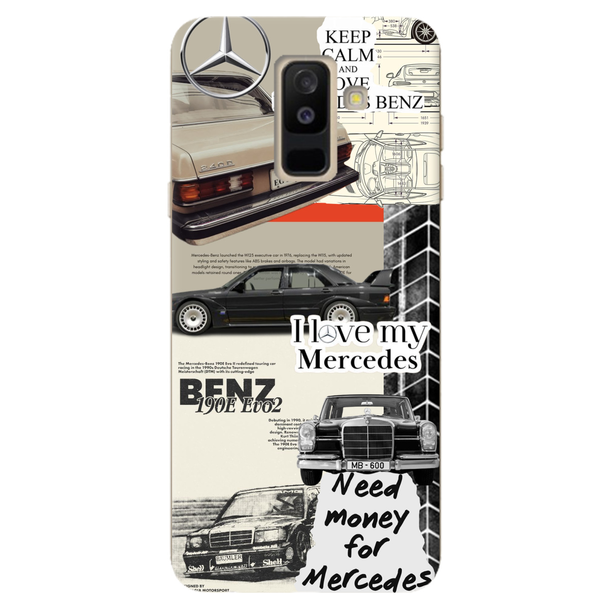 Чехол для Samsung Galaxy A6 Plus 2018 Mercedes - фото 1 - Чехлы для телефонов