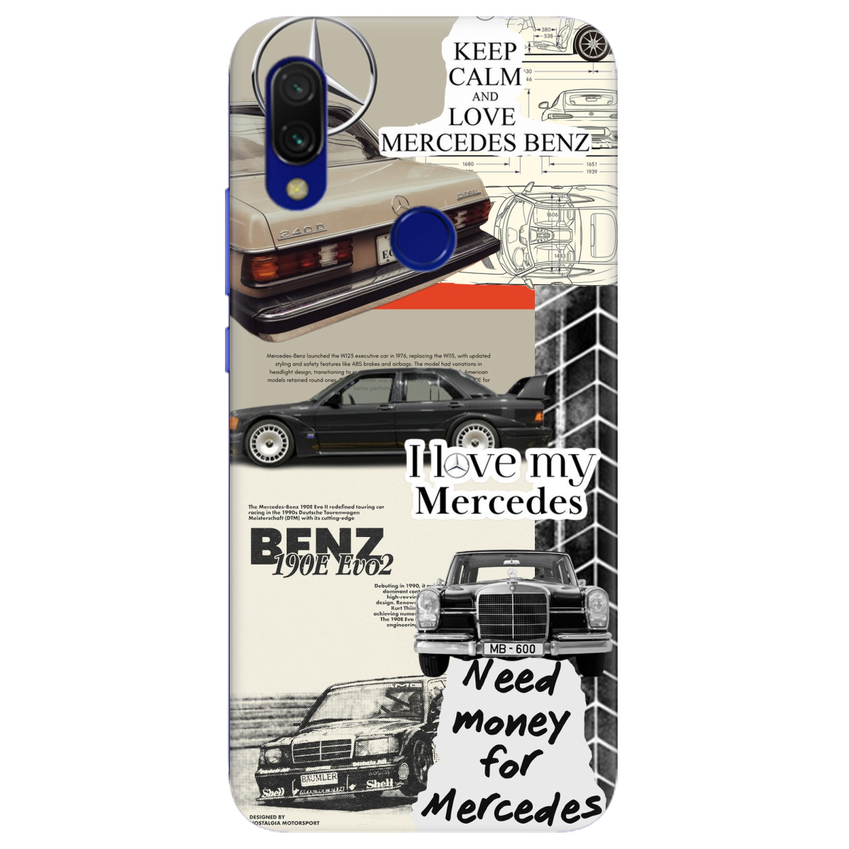 Чохол для Xiaomi Redmi Note 7/7Pro Mercedes - фото 1 - Чохли для телефонів