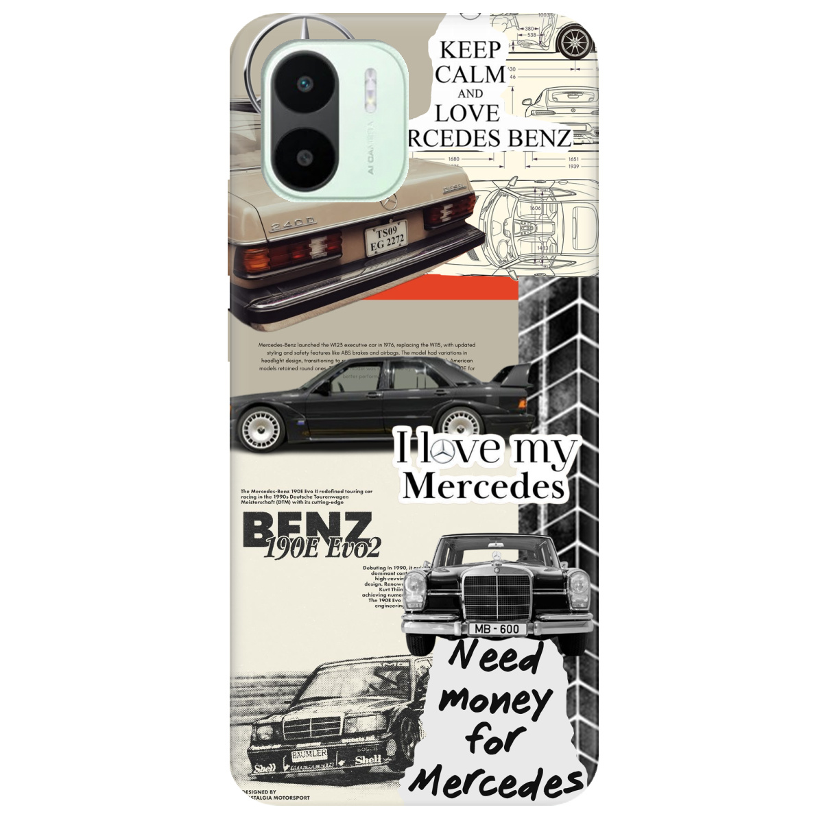 Чехол для Xiaomi Redmi A1 Mercedes - фото 1 - Чехлы для телефонов