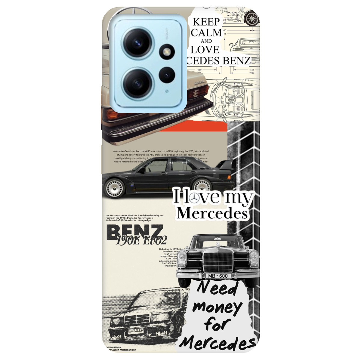 Чехол для Xiaomi Redmi Note 12 4G Mercedes - фото 1 - Чехлы для телефонов