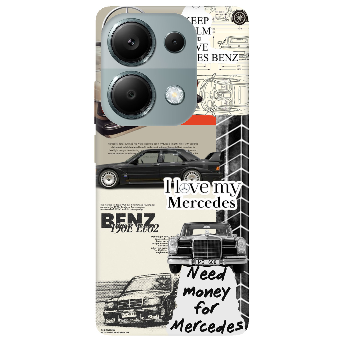 Чохол для Xiaomi Redmi Note 13 Pro 4G Mercedes - фото 1 - Чохли для телефонів