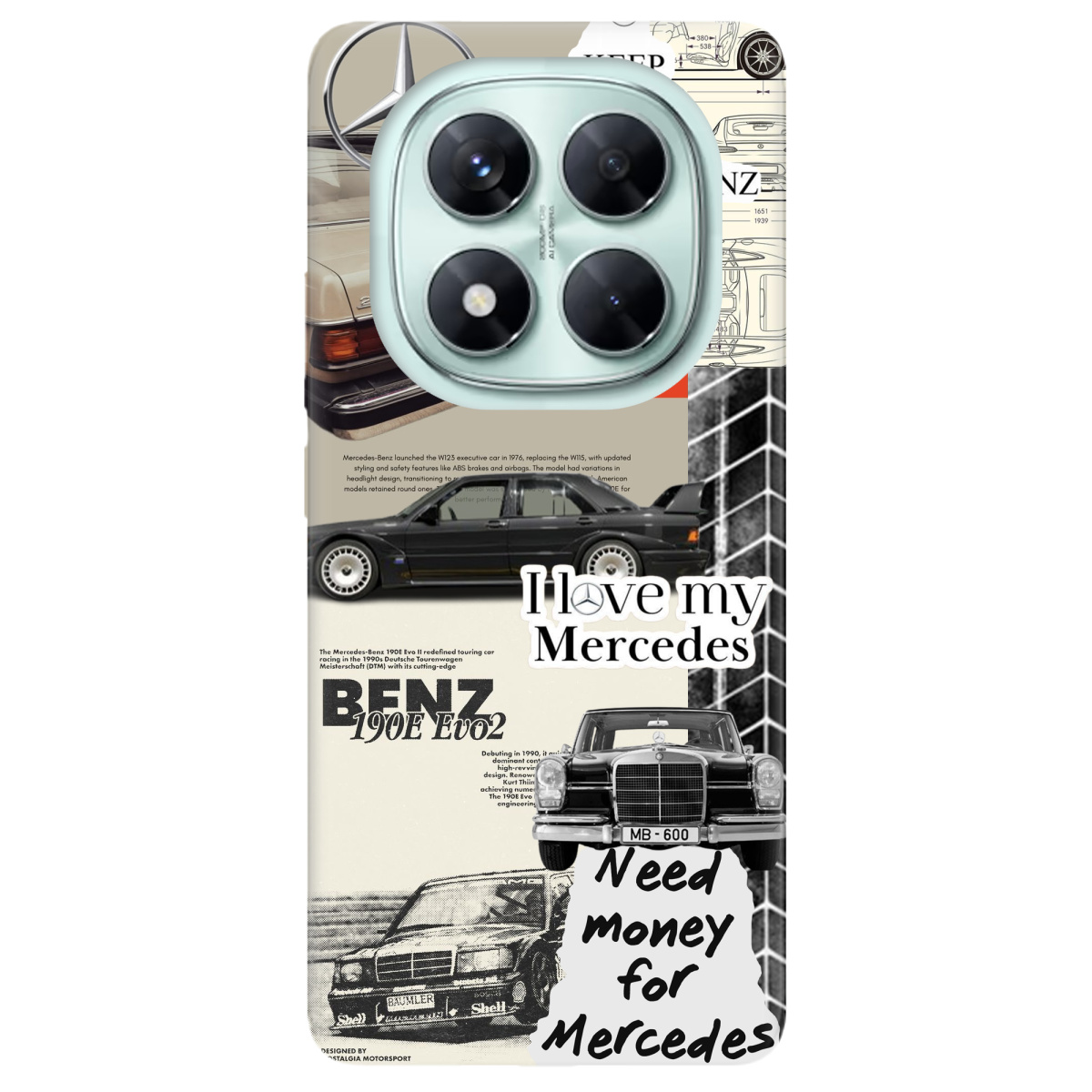 Чехол для Xiaomi Redmi Note 14 Pro 5G Mercedes - фото 1 - Чехлы для телефонов