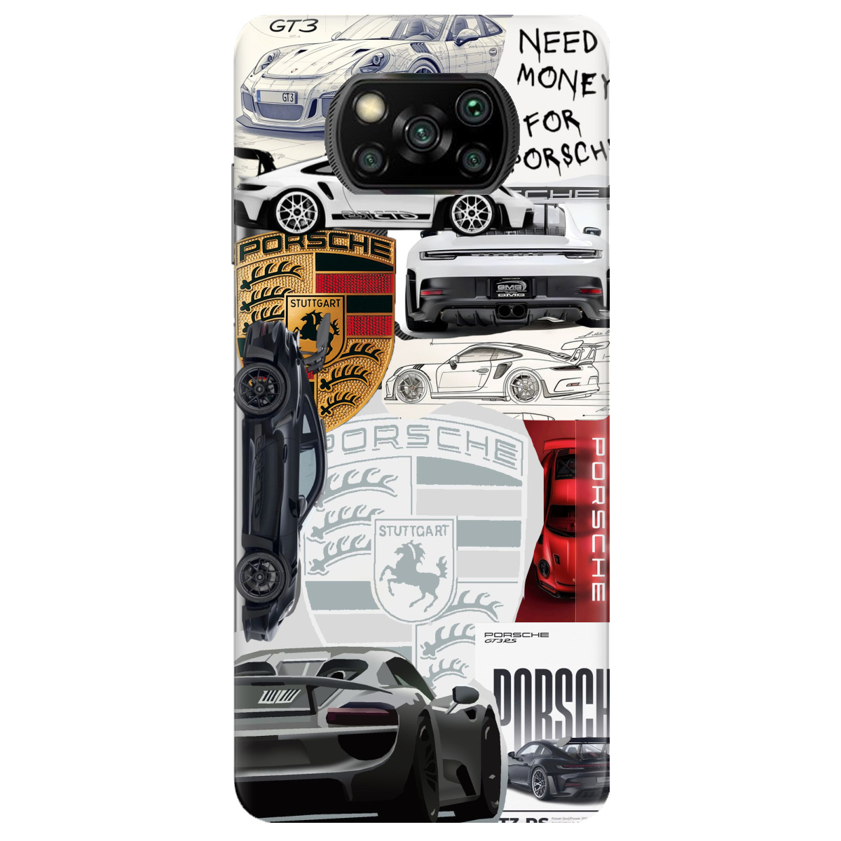 Чехол для Xiaomi Poco X3 Porsche - фото 1 Чехол для Xiaomi Poco X3 Porsche - фото 1 - Чехлы для телефонов