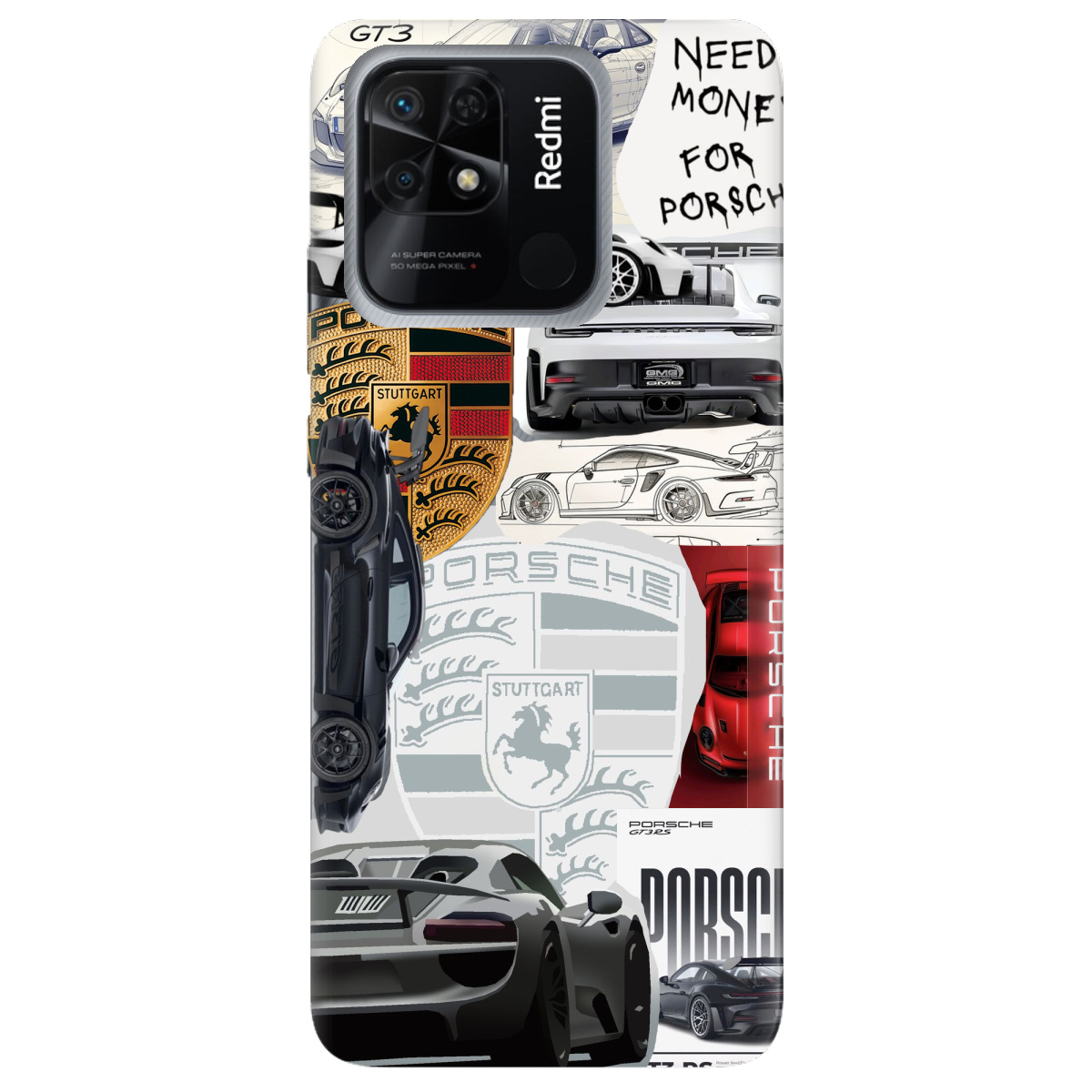 Чохол для Xiaomi Redmi 10C Porsche - фото 1 Чохол для Xiaomi Redmi 10C Porsche - фото 1 - Чохли для телефонів