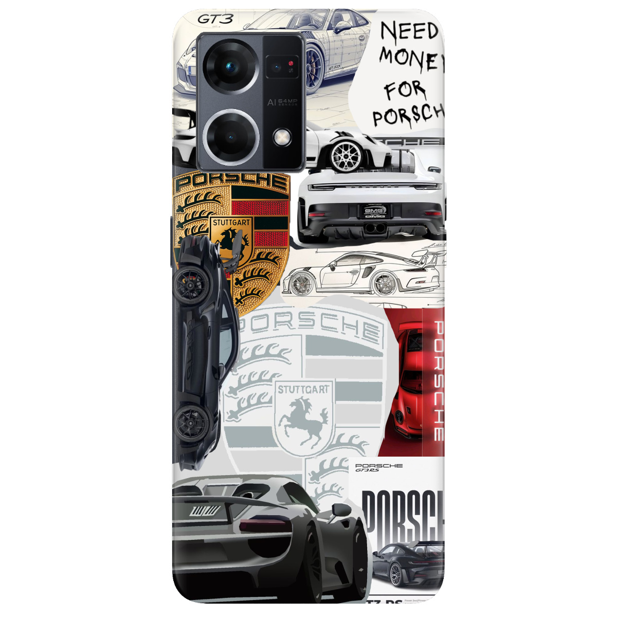 Чехол для Oppo Reno  7 4G Porsche - фото 1 - Чехлы для телефонов