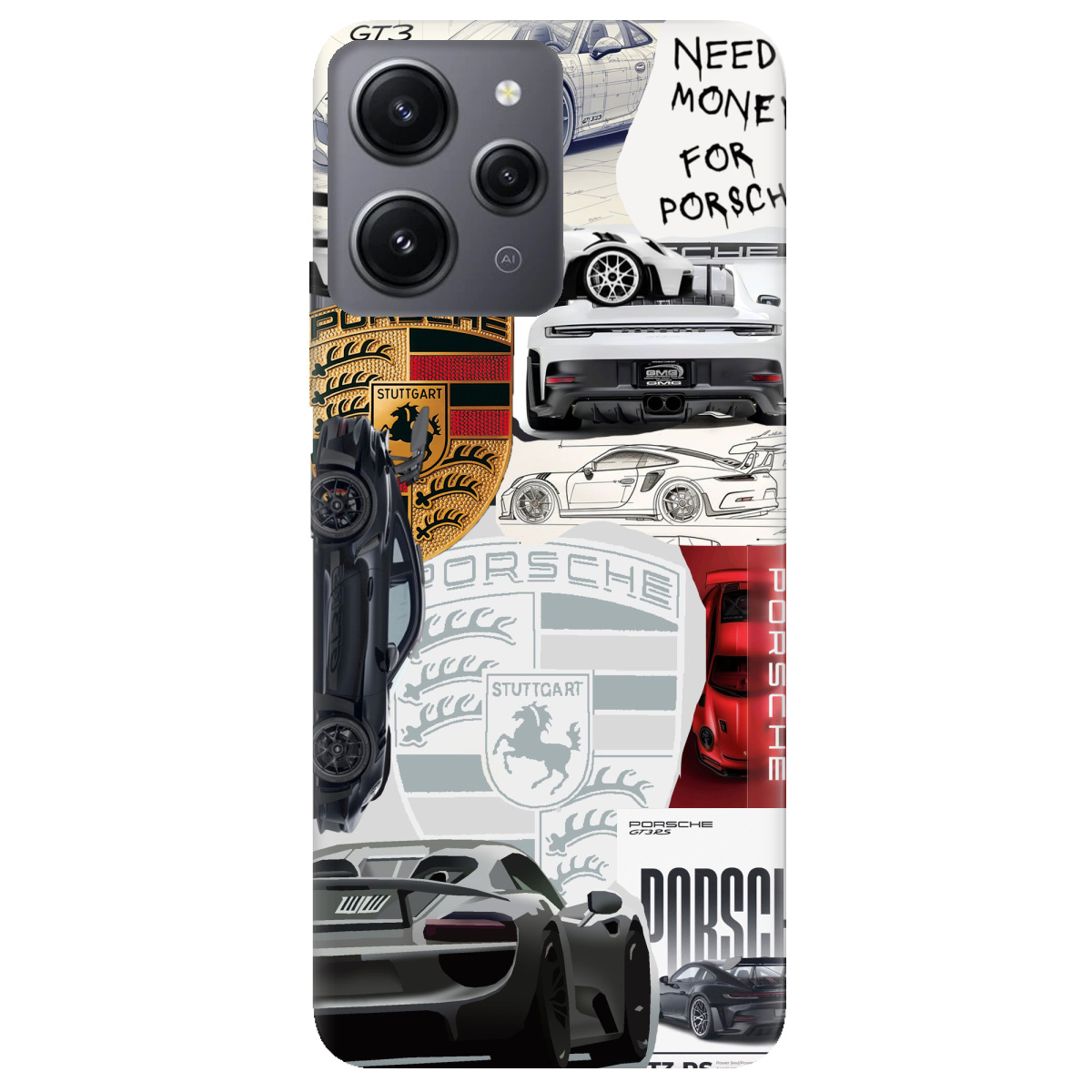 Чехол для Xiaomi Redmi 12 Porsche - фото 1 Чехол для Xiaomi Redmi 12 Porsche - фото 1 - Чехлы для телефонов