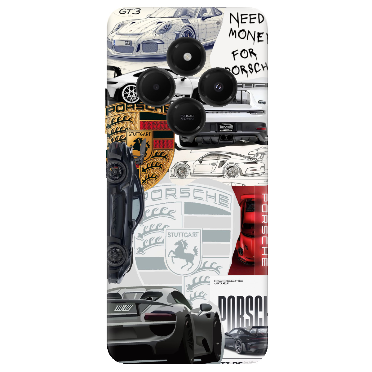 Чохол для Xiaomi Redmi 14C Porsche - фото 1 Чохол для Xiaomi Redmi 14C Porsche - фото 1 - Чохли для телефонів
