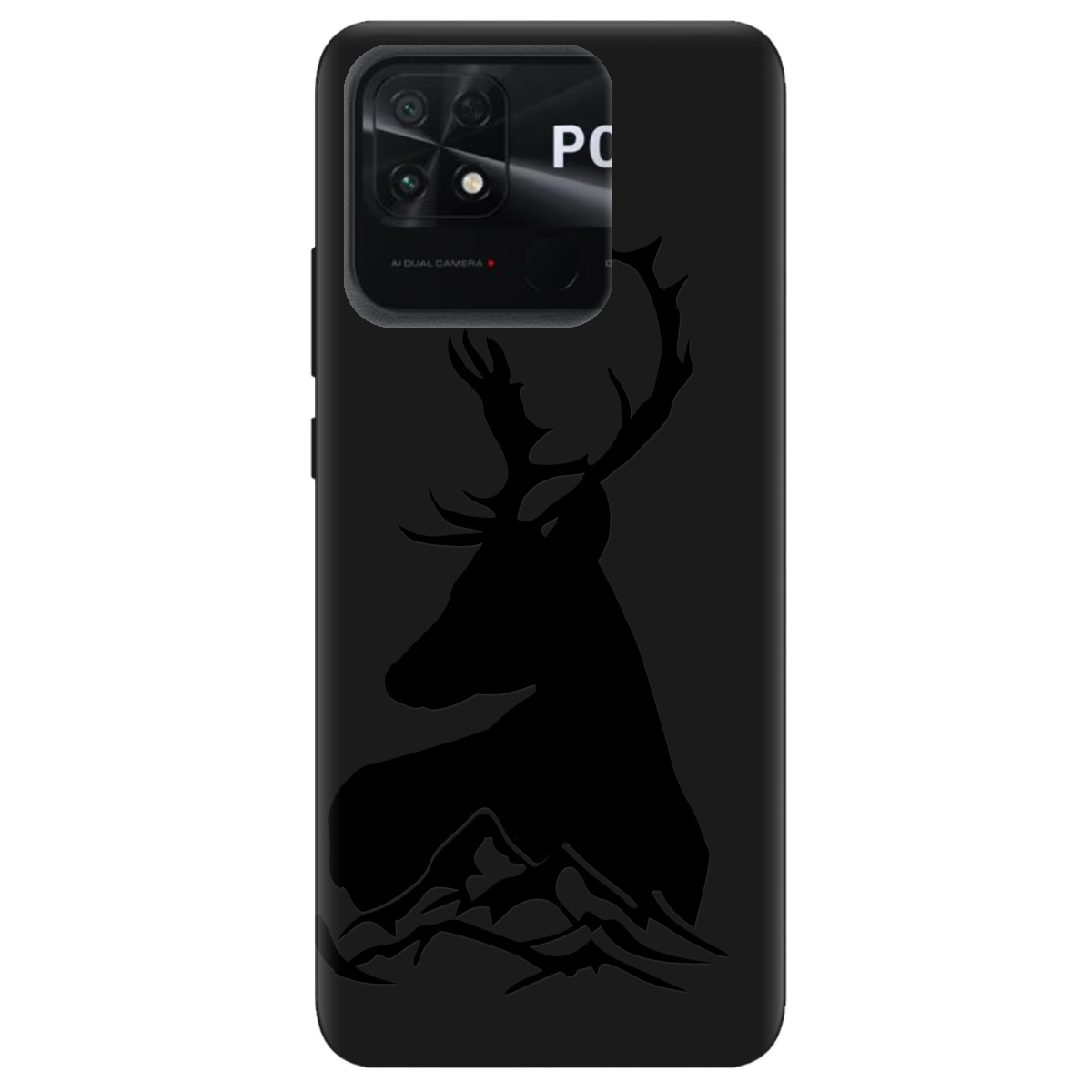 Чохол для Xiaomi Poco C40 чорний матовий soft touch Moral - фото 1 - Чохли для телефонів