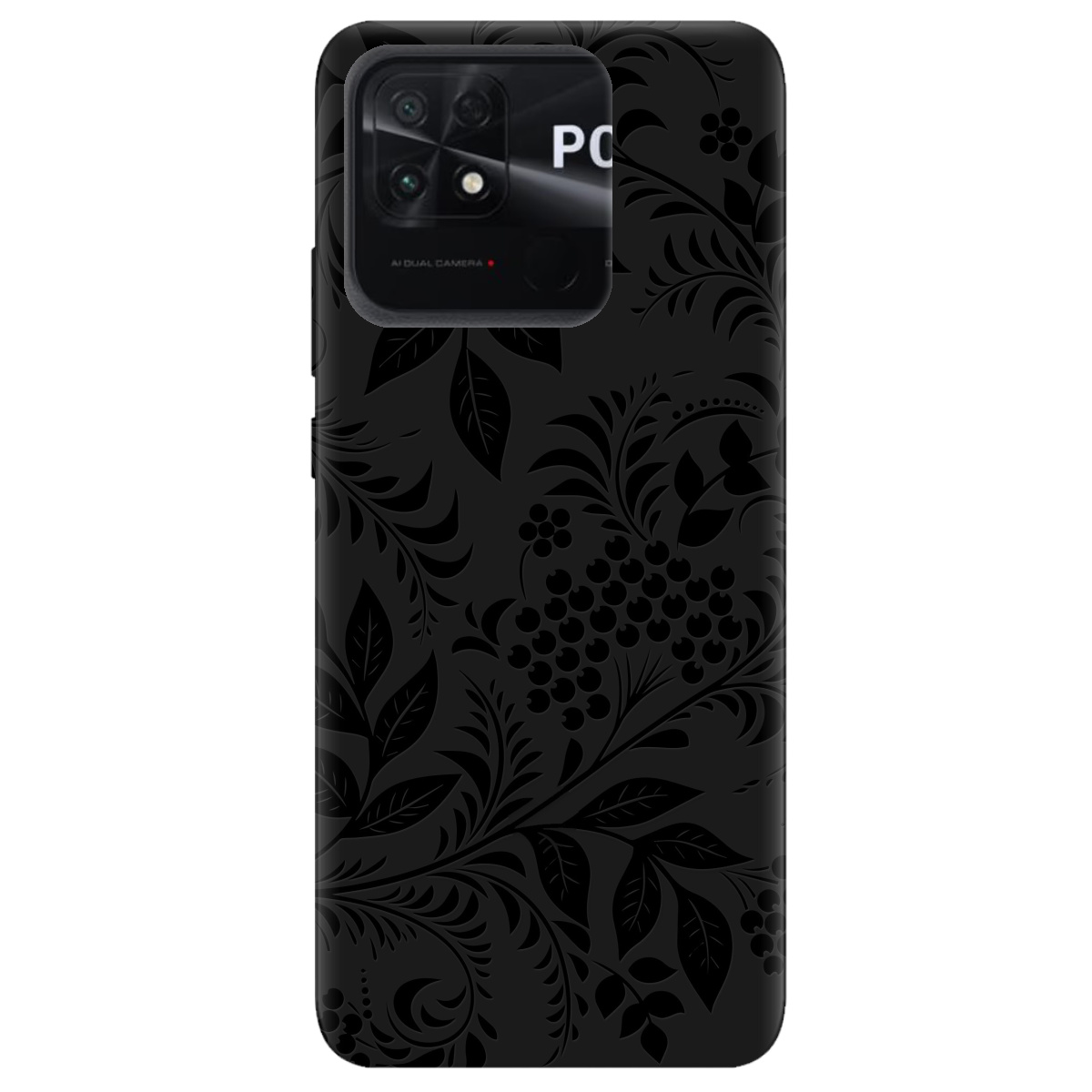 Чехол для Xiaomi Poco C40 черный матовый soft touch Art - фото 1 - Чехлы для телефонов