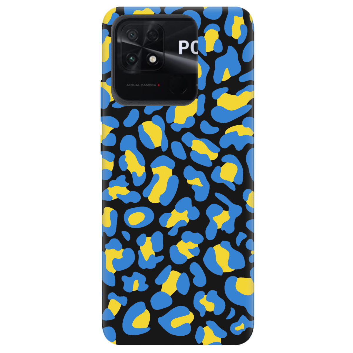 Чохол для Xiaomi Poco C40 чорний матовий soft touch LeopardUA - фото 1 - Чохли для телефонів