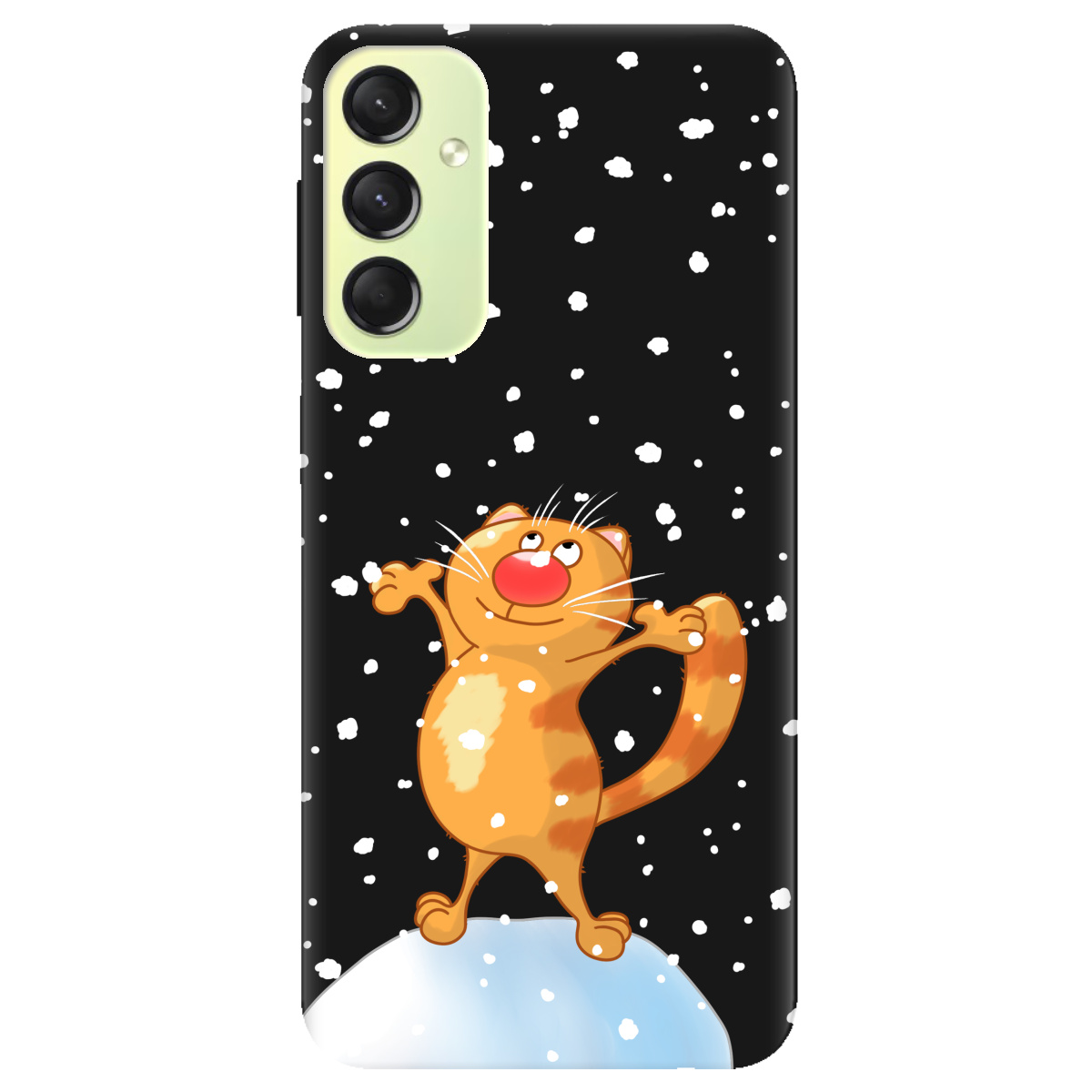 Чохол для Samsung Galaxy A24 4G чорний матовий soft touch Be Happy - фото 1 - Чохли для телефонів