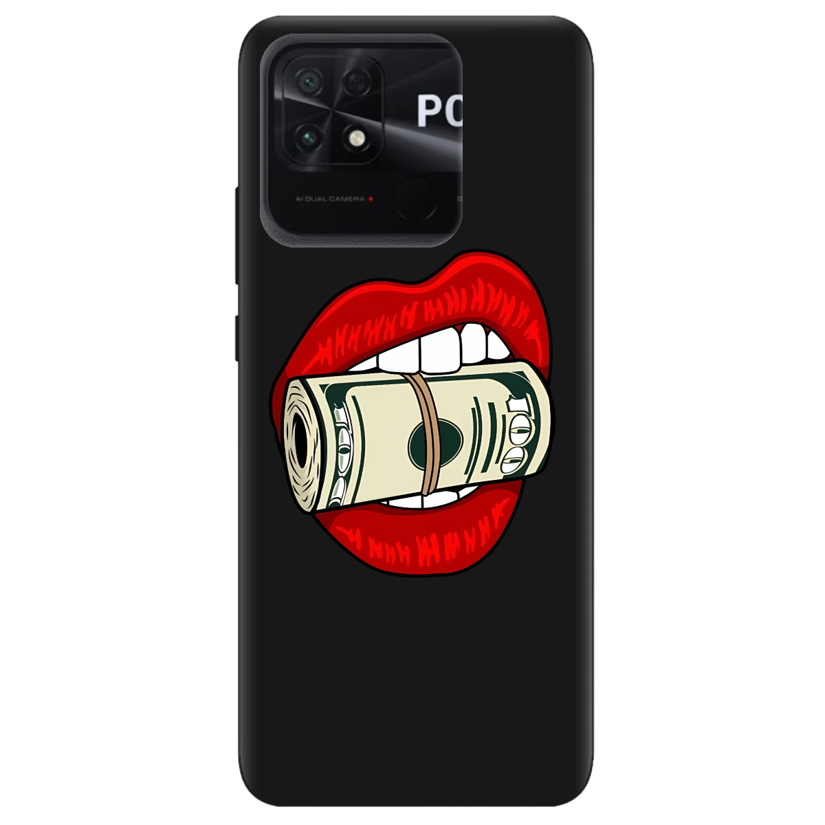 Чехол для Xiaomi Poco C40 черный матовый soft touch Secret - фото 1 - Чехлы для телефонов