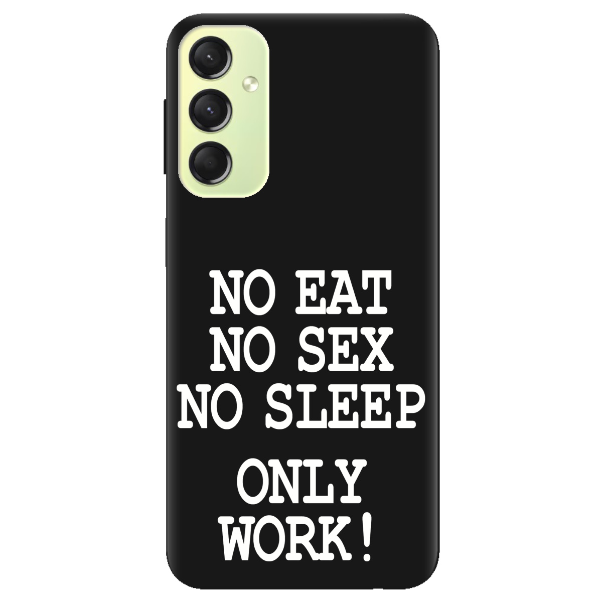 Чохол для Samsung Galaxy A24 4G чорний матовий soft touch Work only - фото 1 - Чохли для телефонів