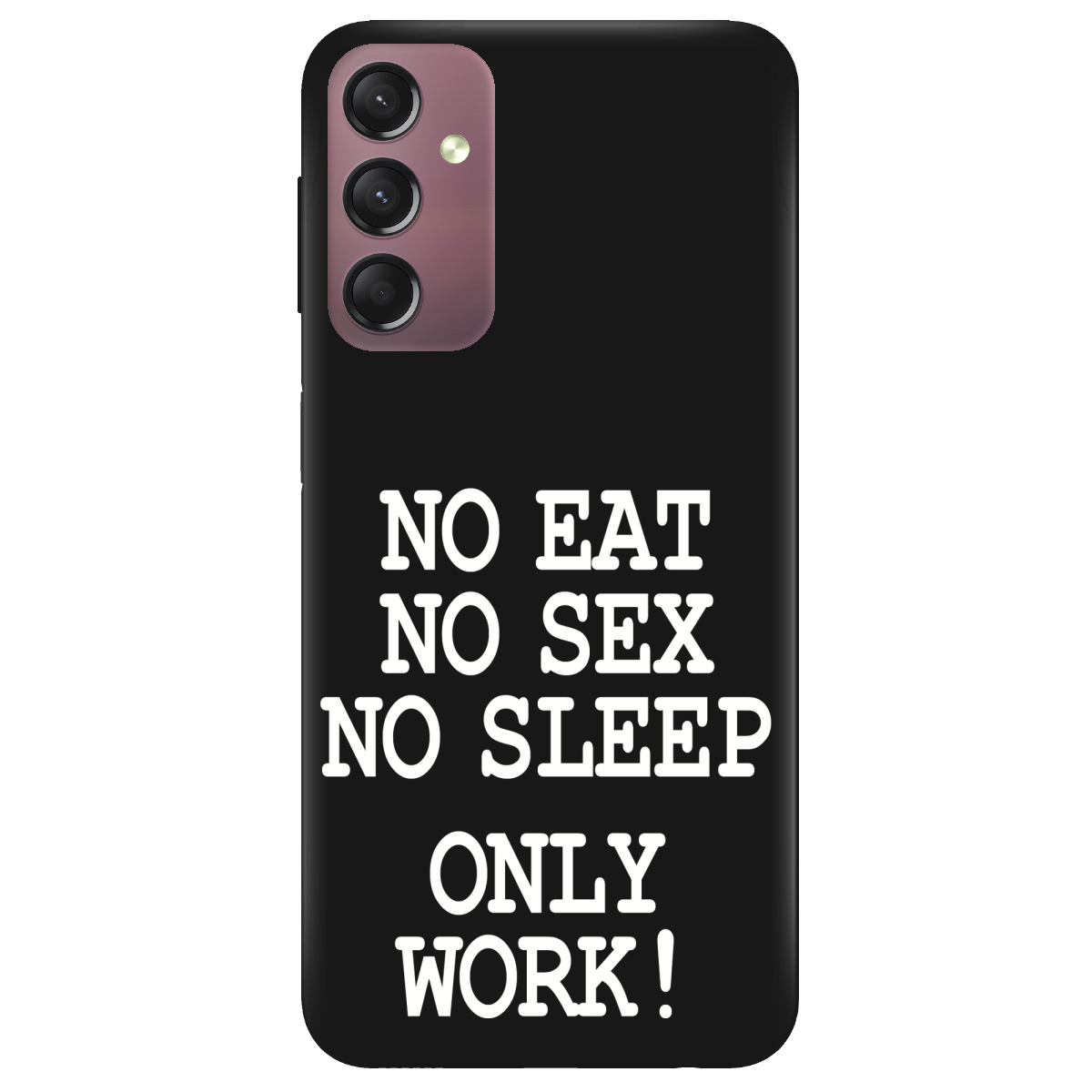 Чохол для Samsung Galaxy A05s чорний матовий soft touch Work only - фото 1 - Чохли для телефонів