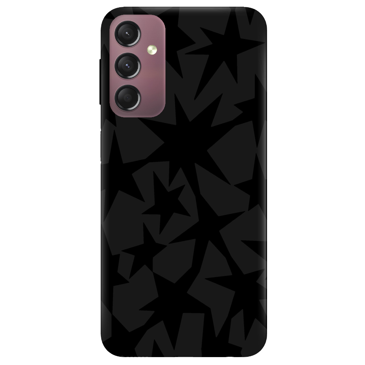 Чехол для Samsung Galaxy A05s черный матовый soft touch Black stars - фото 1 - Чехлы для телефонов