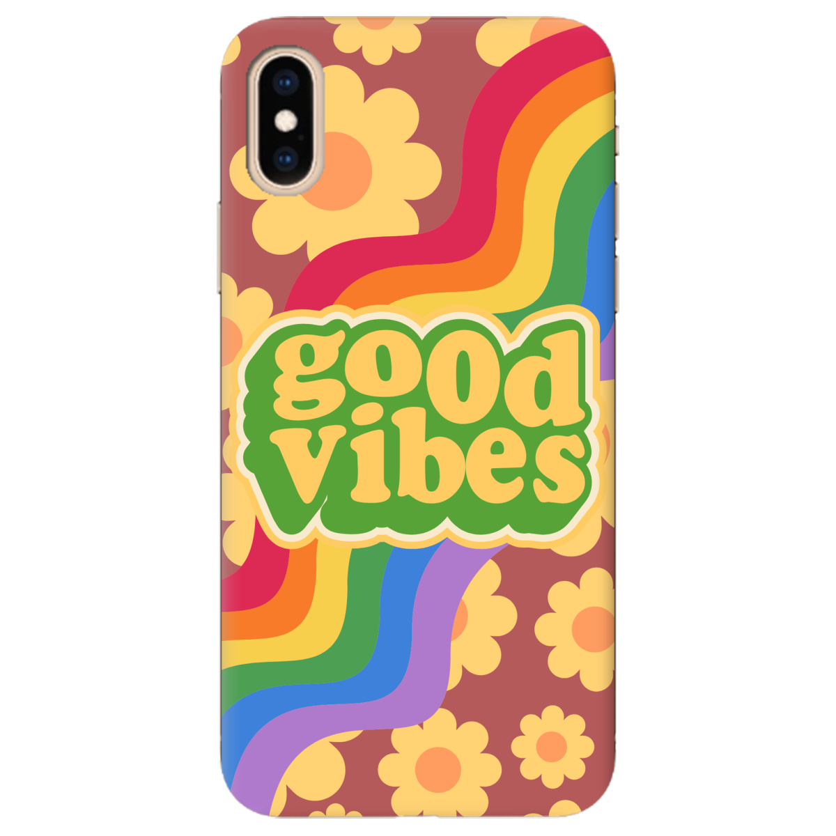 Чохол для Apple iPhone XS Good vibes - фото 1 Чохол для Apple iPhone XS Good vibes - фото 1 - Чохли для телефонів