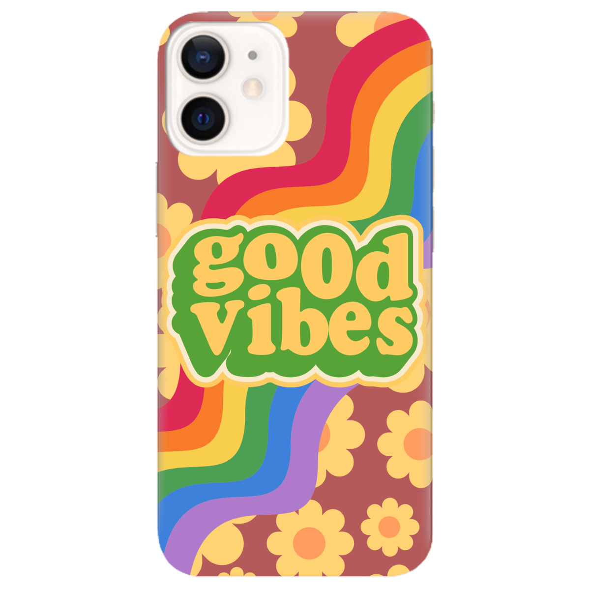 Чехол для Apple iPhone 12 Mini Good vibes - фото 1 Чехол для Apple iPhone 12 Mini Good vibes - фото 1 - Чехлы для телефонов