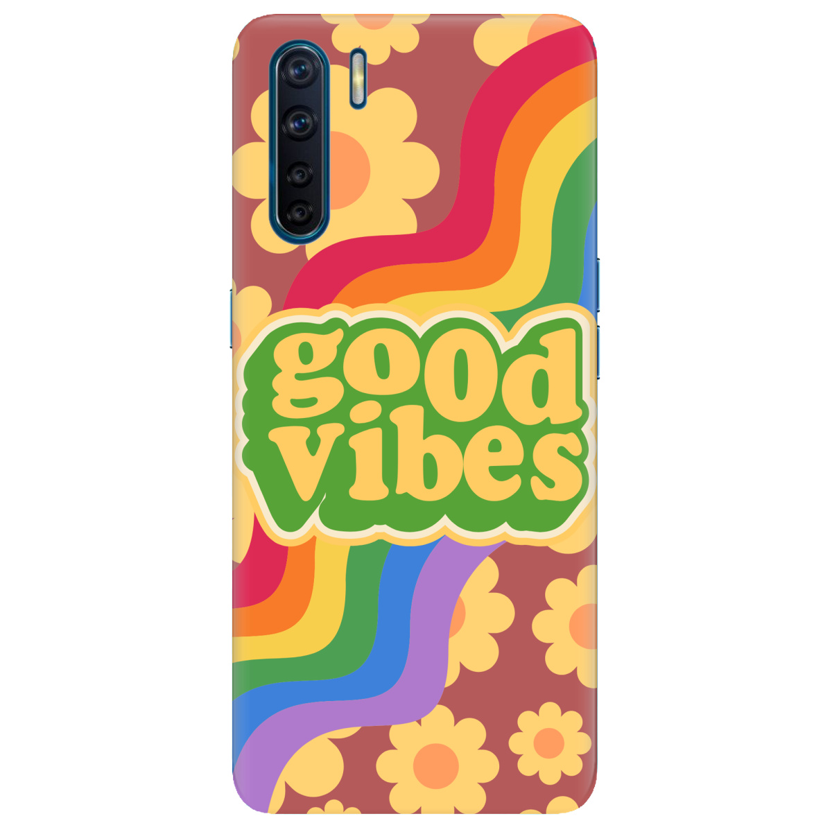 Чехол для Oppo Reno 3 Good vibes - фото 1 Чехол для Oppo Reno 3 Good vibes - фото 1 - Чехлы для телефонов