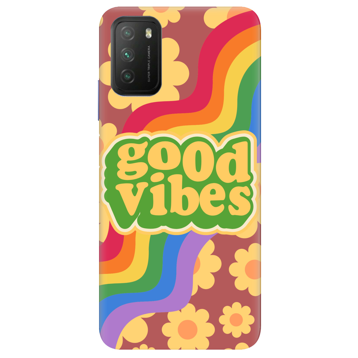 Чехол для Xiaomi Poco M3 Good vibes - фото 1 Чехол для Xiaomi Poco M3 Good vibes - фото 1 - Чехлы для телефонов