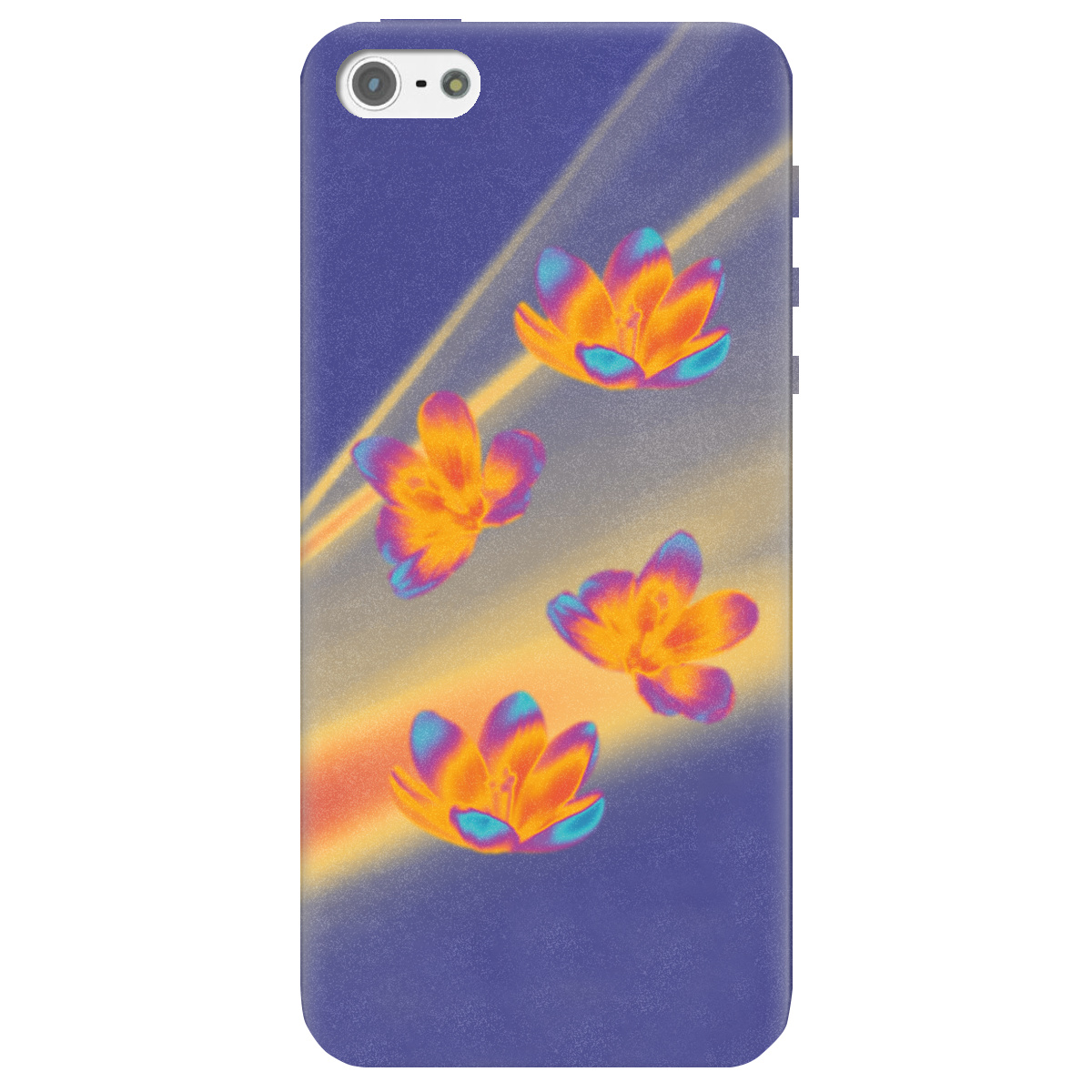 Чохол для Apple iPhone 5/5S Тепловий цвіт - фото 1 - Чохли для телефонів