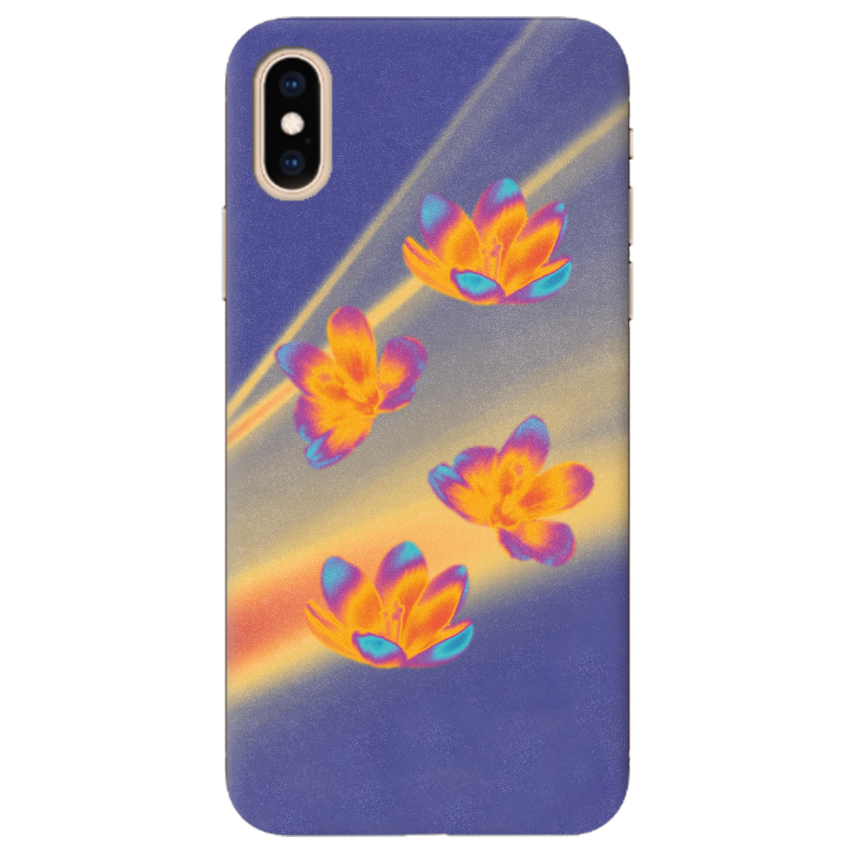 Чехол для Apple iPhone XS Max Тепловий цвіт - фото 1 - Чехлы для телефонов