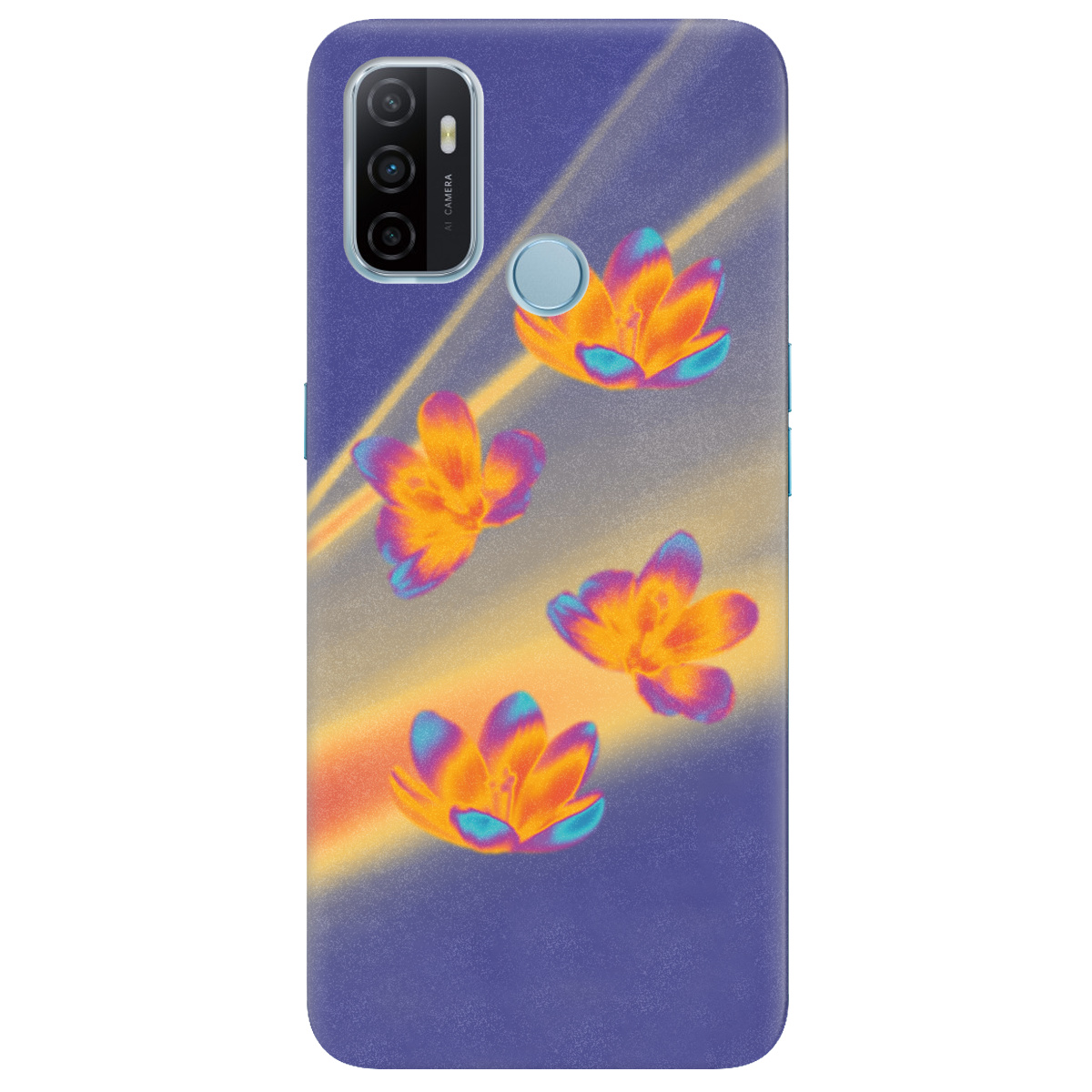 Чехол для Oppo A53/ A32/ A33 Тепловий цвіт - фото 1 - Чехлы для телефонов