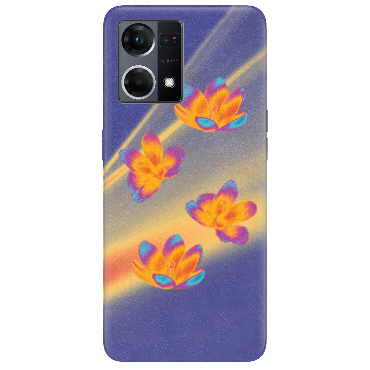 Чехол для Oppo Reno  7 4G Тепловий цвіт - фото 1 - Чехлы для телефонов