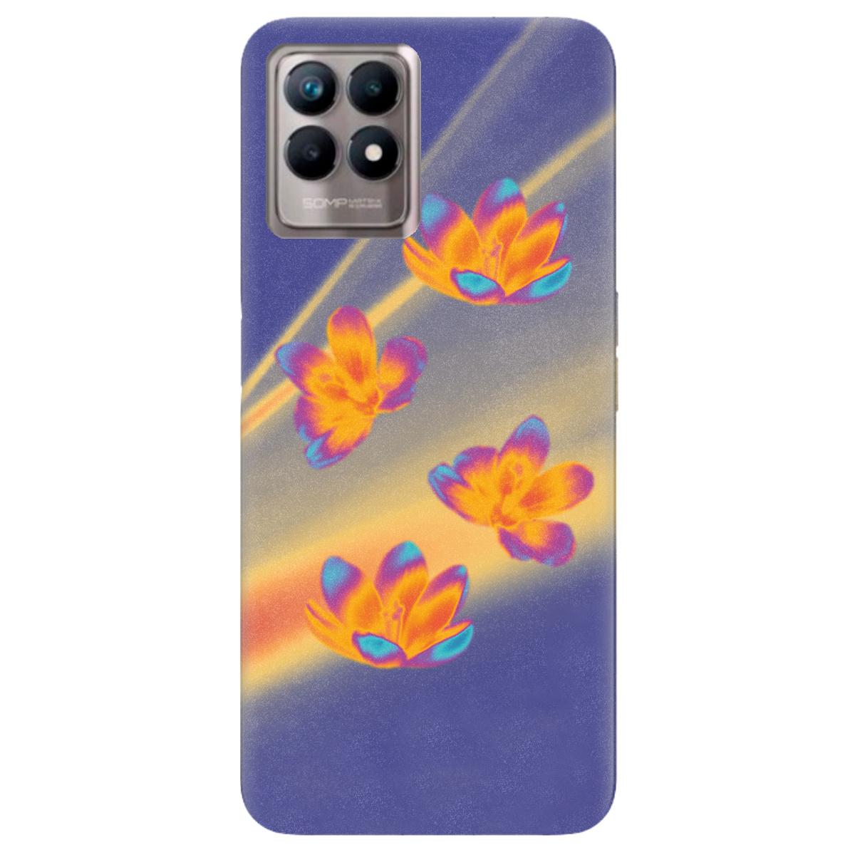 Чохол для Realme 8i Тепловий цвіт - фото 1 Чохол для Realme 8i Тепловий цвіт - фото 1 - Чохли для телефонів