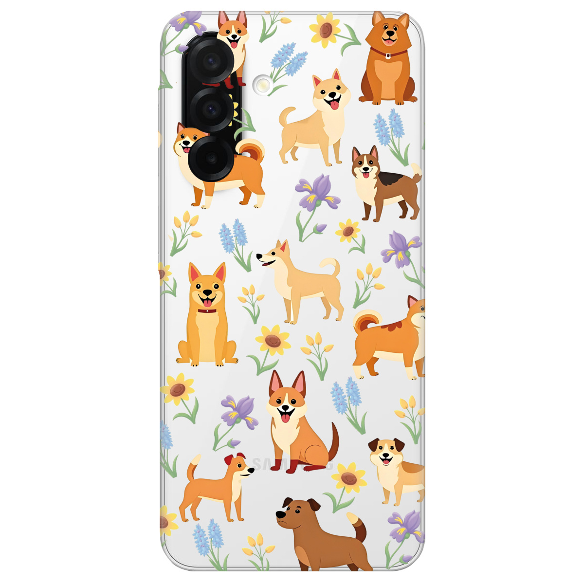 Чехол для Samsung Galaxy A26 5G Blooming Puppies - фото 1 - Чехлы для телефонов