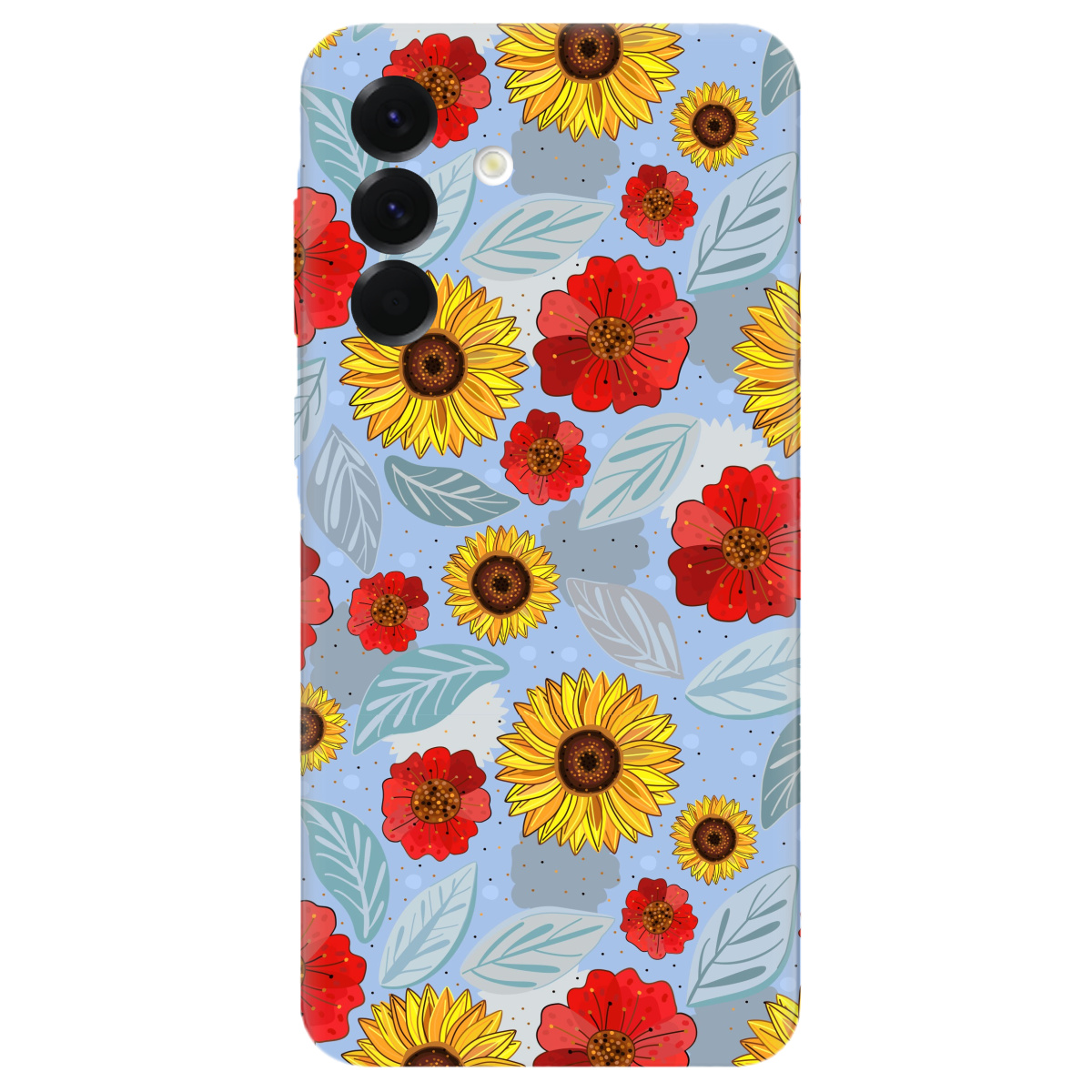 Чехол для Samsung Galaxy A56 5G Соняшники і маки - фото 1 Чехол для Samsung Galaxy A56 5G Соняшники і маки - фото 1 - Чехлы для телефонов